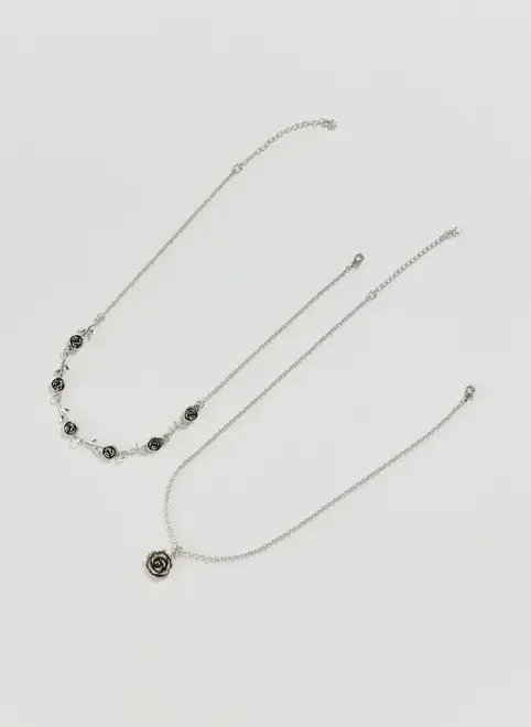 conjunto 2 colares de rosa conjunto 2 colares de rosa