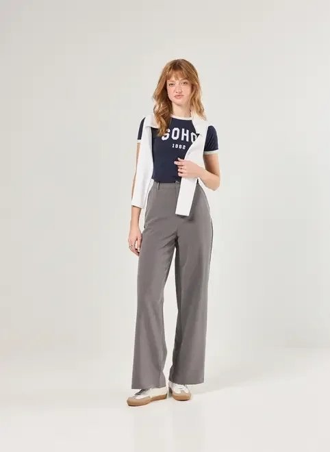 calça reta alfaiataria calça reta alfaiataria