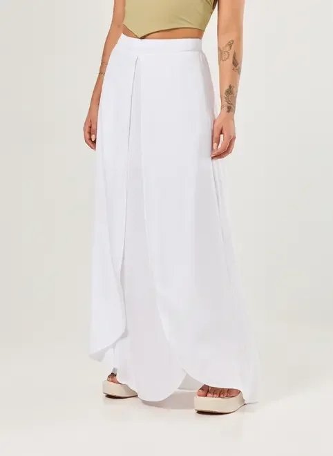 saia longa branca pareô saia longa branca pareô