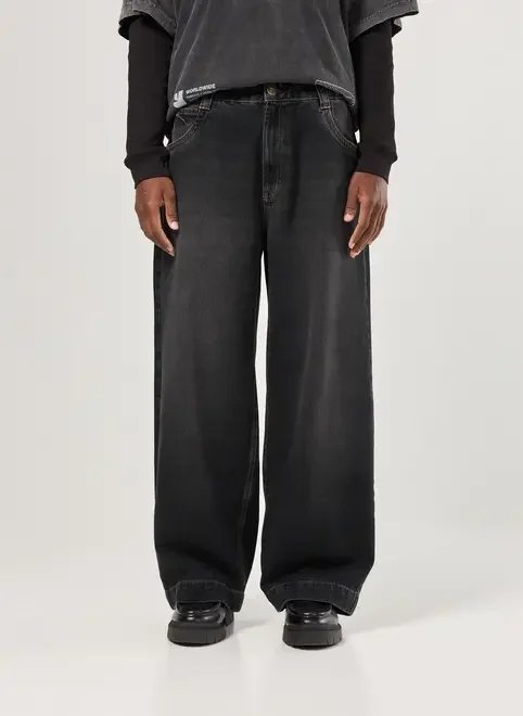 calça oversized jeans black calça oversized jeans black