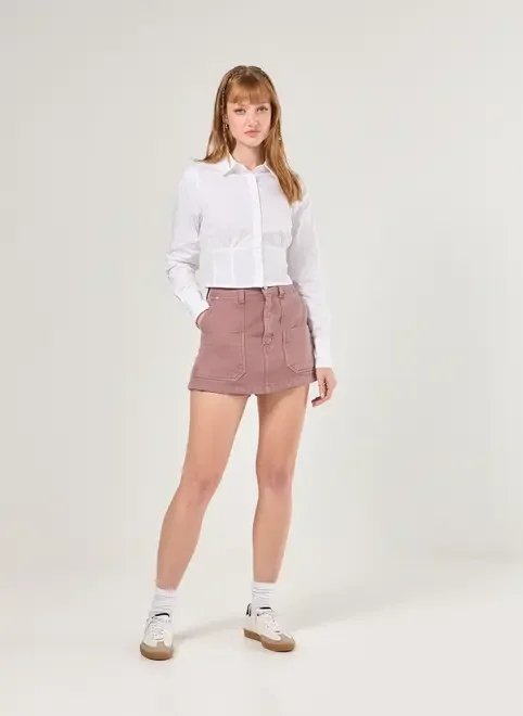 short saia sarja costuras marcantes short saia sarja costuras marcantes