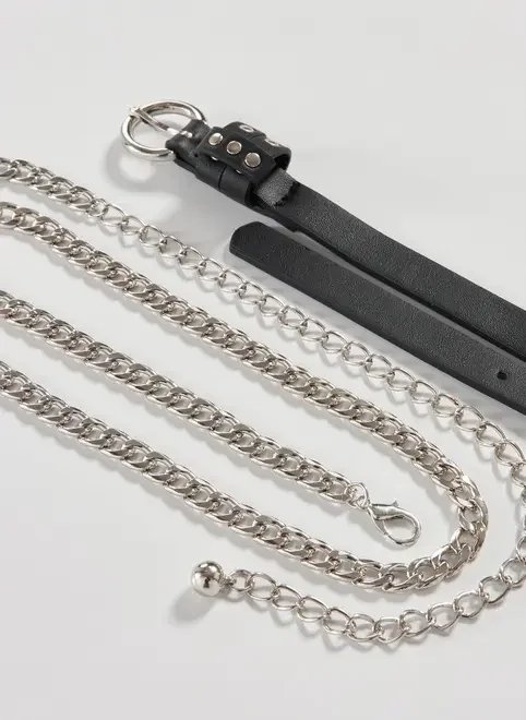 kit 2 cintos poliuretano e corrente kit 2 cintos poliuretano e corrente