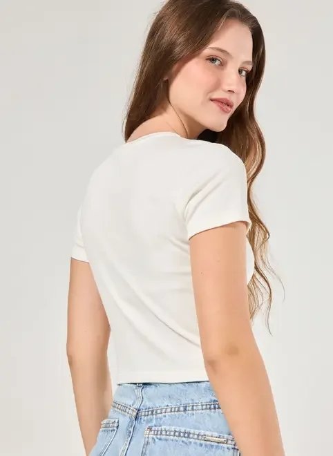 cropped manga curta cropped manga curta