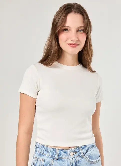 cropped manga curta cropped manga curta