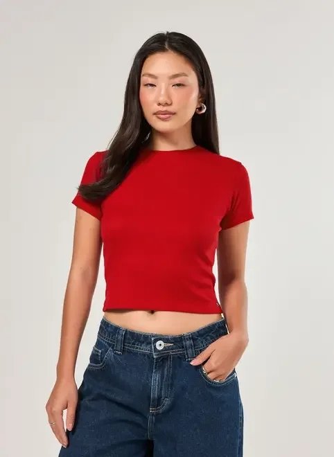 cropped manga curta cropped manga curta