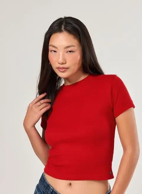 cropped manga curta cropped manga curta