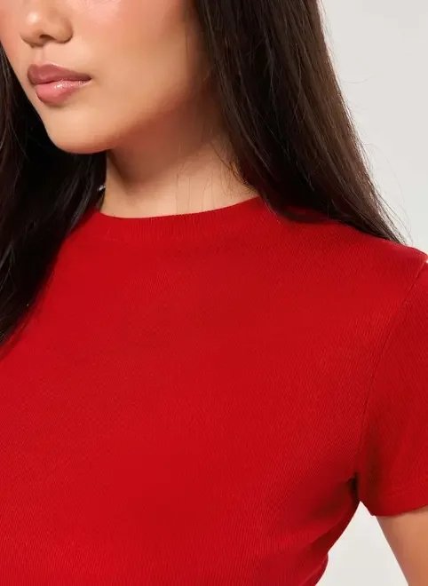 cropped manga curta cropped manga curta