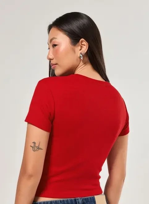 cropped manga curta cropped manga curta