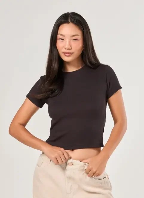 cropped manga curta cropped manga curta