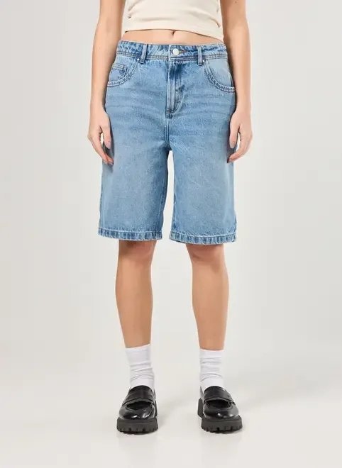 bermuda jeans cintura média bermuda jeans cintura média