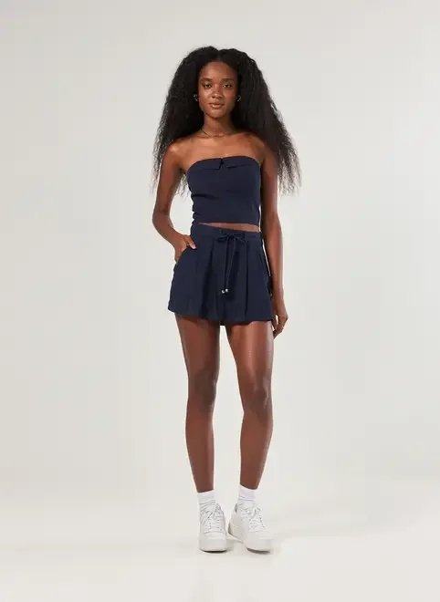 tube top sarja azul-marinho tube top sarja azul-marinho