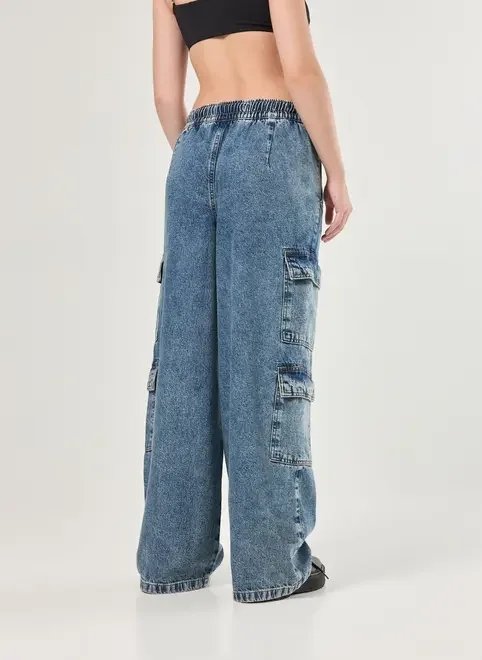 calça jeans cargo oversized calça jeans cargo oversized