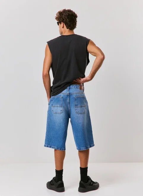 bermuda jorts jeans médio bermuda jorts jeans médio