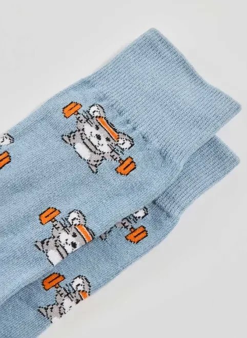 meia azul rato de academia meia azul rato de academia