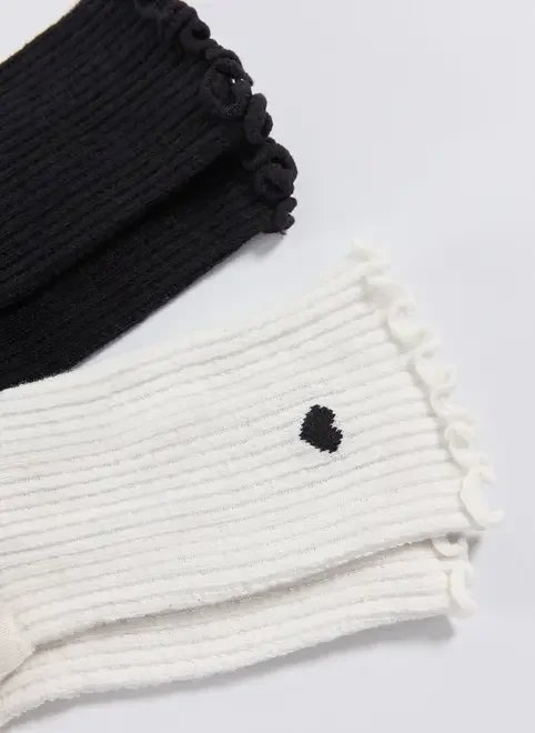 conjunto 2 pares de meias caneladas conjunto 2 pares de meias caneladas