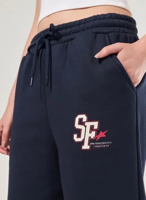 calça jogger moletom marinho san francisco calça jogger moletom marinho san francisco