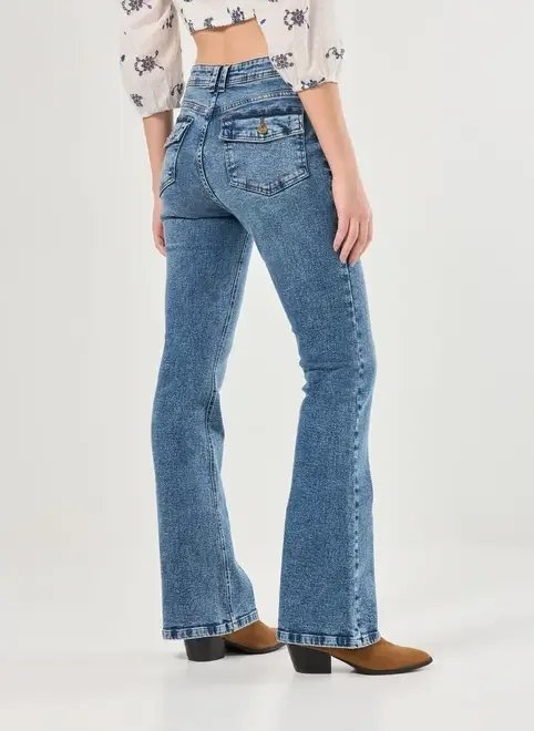 calça jeans bootcut cintura média calça jeans bootcut cintura média
