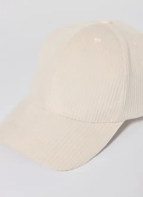 boné em veludo cotelê off-white boné em veludo cotelê off-white