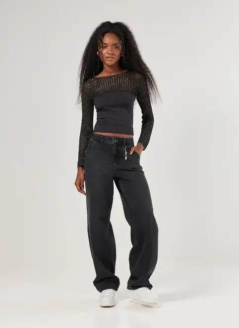 calça baggy jeans de cintura baixa calça baggy jeans de cintura baixa