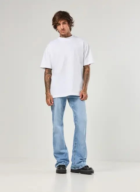 calça flare jeans claro calça flare jeans claro