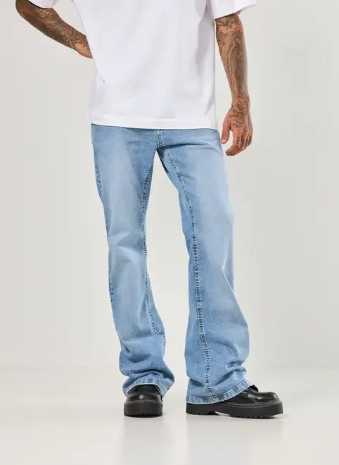 calça flare jeans claro calça flare jeans claro