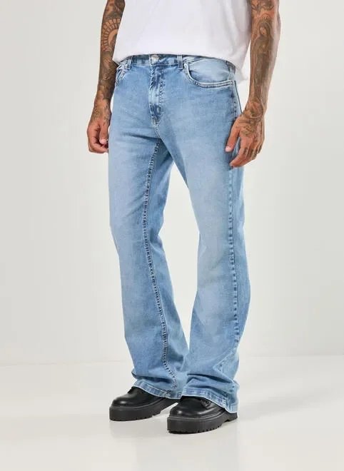 calça flare jeans claro calça flare jeans claro