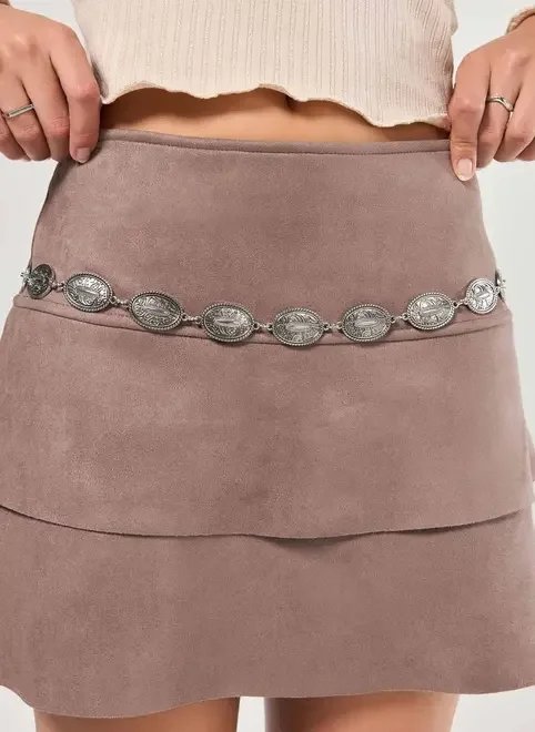 cinto corrente prateada cinto corrente prateada