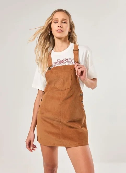 salopete veludo cotelê caramelo salopete veludo cotelê caramelo