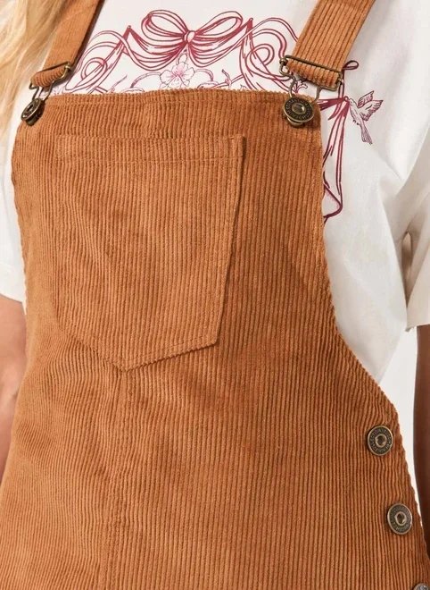 salopete veludo cotelê caramelo salopete veludo cotelê caramelo