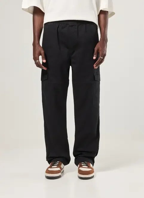 calça sarja reta cargo calça sarja reta cargo