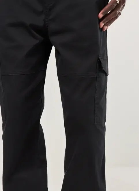 calça sarja reta cargo calça sarja reta cargo