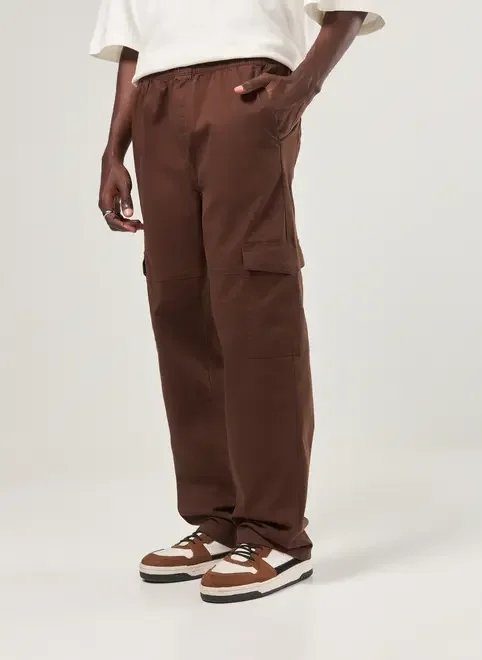 calça sarja reta cargo calça sarja reta cargo