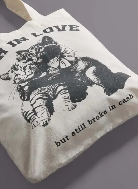 ecobag estampa gatinhos apaixonados ecobag estampa gatinhos apaixonados