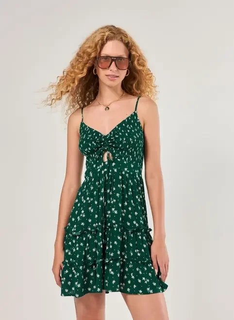 vestido curto franzido verde vestido curto franzido verde