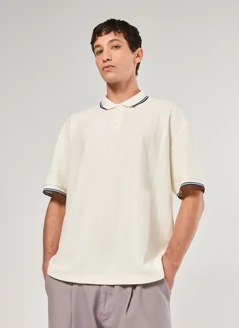 camiseta polo box texturizada camiseta polo box texturizada