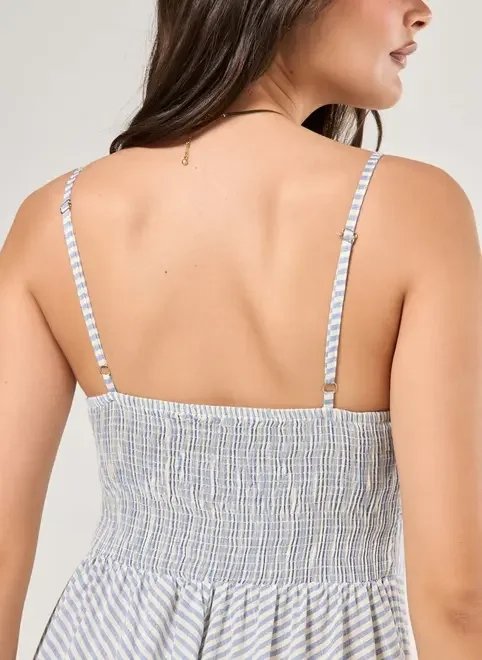 vestido longo listrado amarração vestido longo listrado amarração