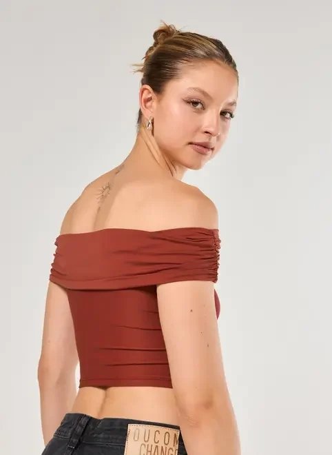 cropped poliamida ombro a ombro cropped poliamida ombro a ombro