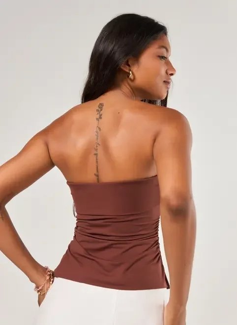 tube top pala virada franzido tube top pala virada franzido