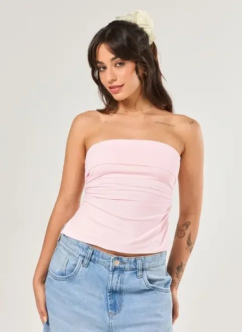 tube top pala virada franzido tube top pala virada franzido