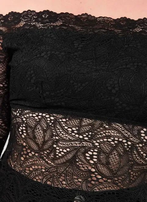 blusa manga longa renda preta blusa manga longa renda preta