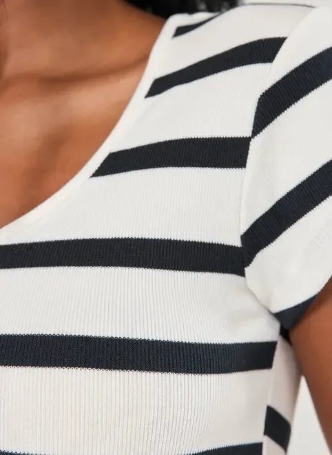 blusa manga curta canelada blusa manga curta canelada