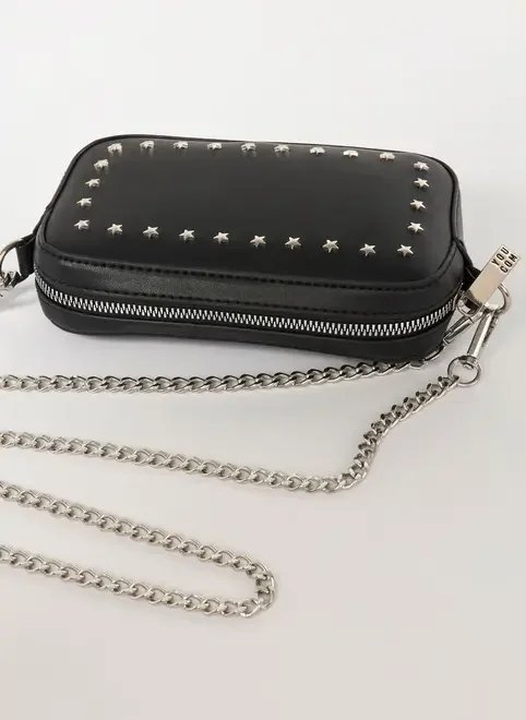 bolsa poliuretano preto estrelas bolsa poliuretano preto estrelas