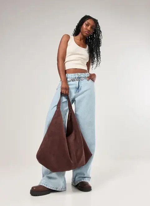 bolsa suede marrom bolsa suede marrom