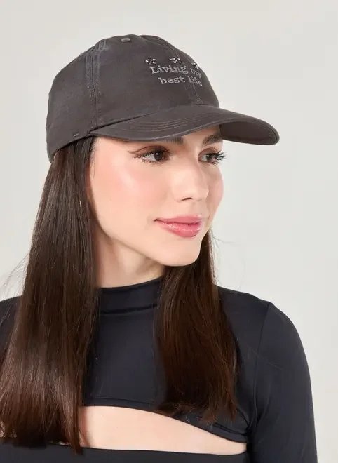 boné chumbo bordado best life boné chumbo bordado best life