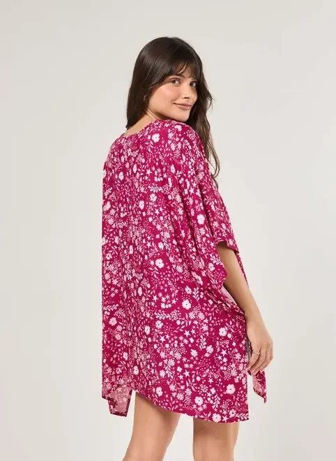kimono magenta estampa mística kimono magenta estampa mística