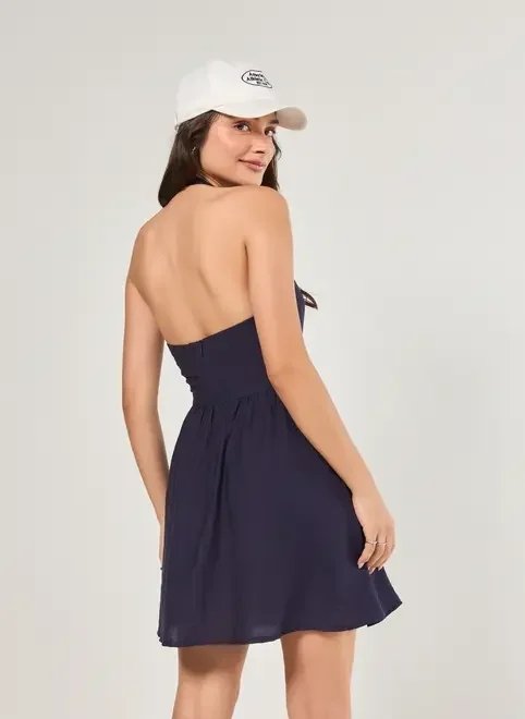 vestido curto marinho decote v vestido curto marinho decote v