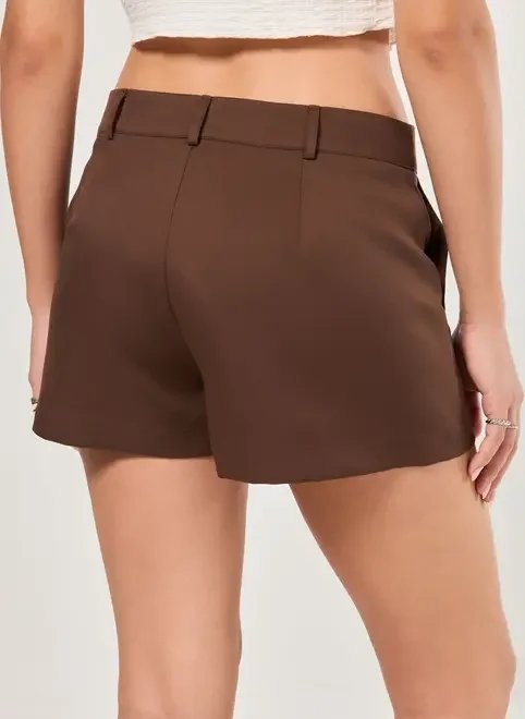 micro short alfaiataria marrom micro short alfaiataria marrom