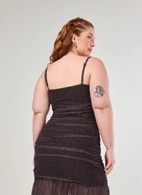 vestido longo tule preto poá vestido longo tule preto poá