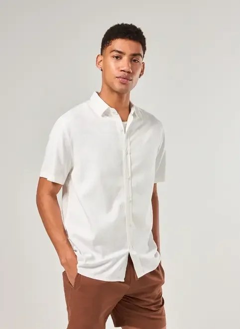 camisa linho off-white palmeira camisa linho off-white palmeira