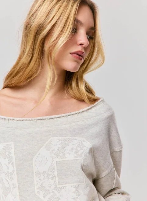 blusa de moletinho decote canoa número blusa de moletinho decote canoa número